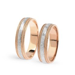 KARIKAGYŰRŰ PÁRBAN 14K ARANY 8,8, GR, CIRKÓNIA KŐVEL