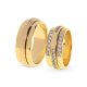 KARIKAGYŰRŰ PÁRBAN 14K ARANY 17,2 GR, GYÉMÁNT KŐVEL 0,7 CT