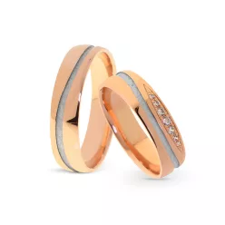 KARIKAGYŰRŰ PÁRBAN 14K ARANY 9,4 GR, CIRKÓNIA KŐVEL