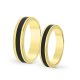 SPACEBLACK KARIKAGYŰRŰ PÁRBAN 14K ARANY COLORID BETÉTTEL 