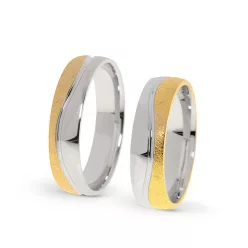 KARIKAGYŰRŰ PÁRBAN 14K ARANY 9,4 GR, CIRKÓNIA KŐVEL