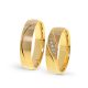KARIKAGYŰRŰ PÁRBAN 14K ARANY 8,4 GR, GYÉMÁNT KŐVEL 0,066 CT