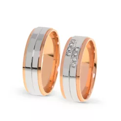 KARIKAGYŰRŰ PÁRBAN 14K ARANY 12,7 GR, CIRKÓNIA KŐVEL 