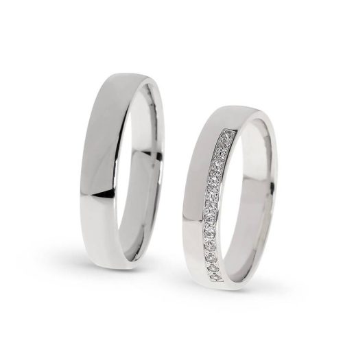 KARIKAGYŰRŰ PÁRBAN 14K ARANY 7,6 GR, CIRKÓNIA KŐVEL