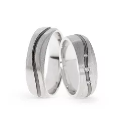 KARIKAGYŰRŰ PÁRBAN 14K ARANY 13,4 GR, CIRKÓNIA KŐVEL