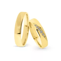 KARIKAGYŰRŰ PÁRBAN 14K ARANY 7,6 GR, CIRKÓNIA KŐVEL