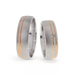 KARIKAGYŰRŰ PÁRBAN 14K ARANY 11 GR, CIRKÓNIA KŐVEL