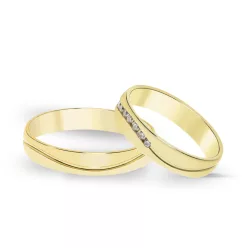KARIKAGYŰRŰ PÁRBAN  THE BIG DAY 14K ARANY 6 GR