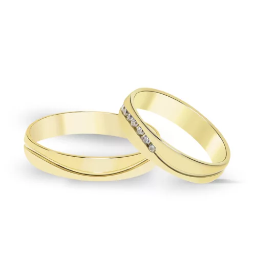KARIKAGYŰRŰ PÁRBAN  THE BIG DAY 14K ARANY 6 GR