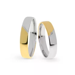 KARIKAGYŰRŰ PÁRBAN 14K ARANY 7,6 GR, CIRKÓNIA KŐVEL