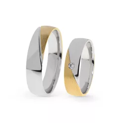 KARIKAGYŰRŰ PÁRBAN 14K ARANY 9,4 GR, CIRKÓNIA KŐVEL