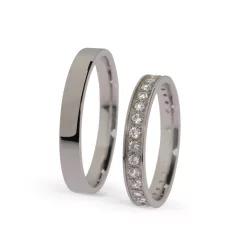KARIKAGYŰRŰ PÁRBAN 14K ARANY 5,7 GR, CIRKÓNIA KŐVEL