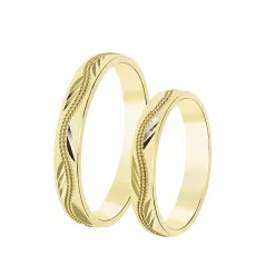 KARIKAGYŰRŰ PÁRBAN  ROSES OF ROME 14K ARANY 5.4 GR