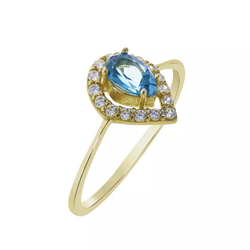 Capri Beauty of Sorrento Topáz 14kt  0.51ct gyűrű