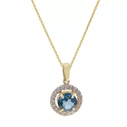 Capri St. Tropez Topáz 14kt  0.82 ct nyaklánc és medál