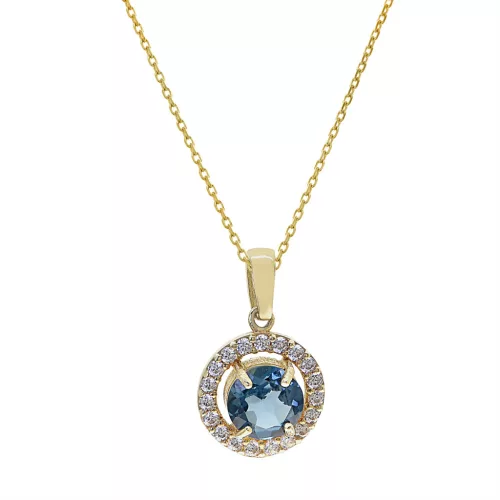 Capri St. Tropez Topáz 14kt  0.82 ct nyaklánc és medál