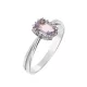 Capri Sardinia Dream Ametiszt és Gyémánt 14kt  0.6ct Eljegyzési gyűrű