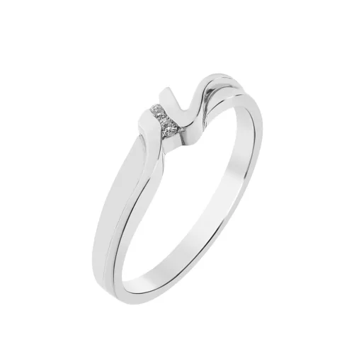 Capri Futuristic Design Gyémánt 14kt  0.03ct Eljegyzési gyűrű