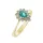 Capri Luxury Life  Smaragd és Gyémánt 14kt  0.28ct gyűrű