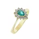Capri Luxury Life  Smaragd és Gyémánt 14kt  0.28ct gyűrű