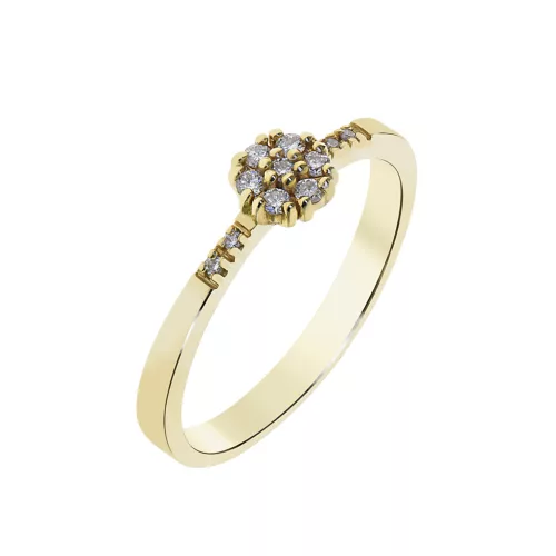 Capri Flower of diamonds  Gyémánt 14kt 0.11 ct Eljegyzési gyűrű