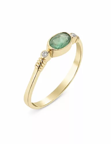 Capri Simple Elegance Smaragd  14kt  0.33ct gyűrű