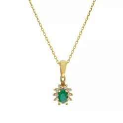   Capri Little Heaven  Smaragd 14kt  0.22ct nyaklánc és medál