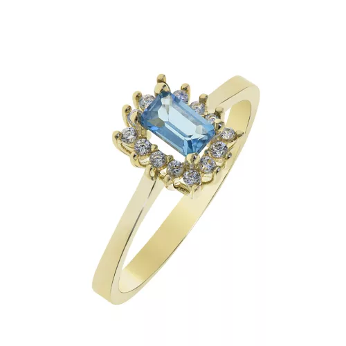 Capri Mykonos Topáz 14kt  0.36ct gyűrű