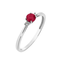   Capri Morocco Rubin és Gyémánt 14kt  0.31ct Eljegyzési gyűrű
