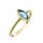 Capri Simple Navette  Swiss Blue topáz  14kt  0.62ct gyűrű
