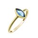 Capri Simple Navette  Swiss Blue topáz  14kt  0.62ct gyűrű