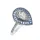 Capri Swiss Blue Akvamarin 925 Ezüst  0.7 ct gyűrű
