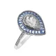 Capri Swiss Blue Akvamarin 925 Ezüst  0.7 ct gyűrű