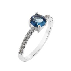   Capri Atlantic Dream Topáz 925 Ezüst  0.85 ct Eljegyzési gyűrű