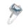 Capri Idill of Saint-Tropez Topáz 925 Ezüst  1.8 ct eljegyzési gyűrű