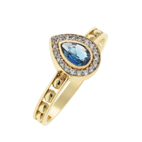 Capri Pearl Topáz  14kt  0.38ct gyűrű