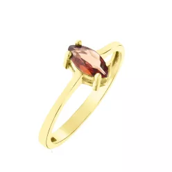   Capri Simple Elegance Gránát 14kt aranyozott 925 Ezüst 0.46ct Eljegyzési gyűrű