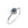 Capri Ocean Blue Zafír  925 Ezüst 0.27ct gyűrű
