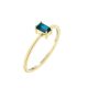 Capri Simple Baguette London Blue Topáz  14kt  0.38ct gyűrű