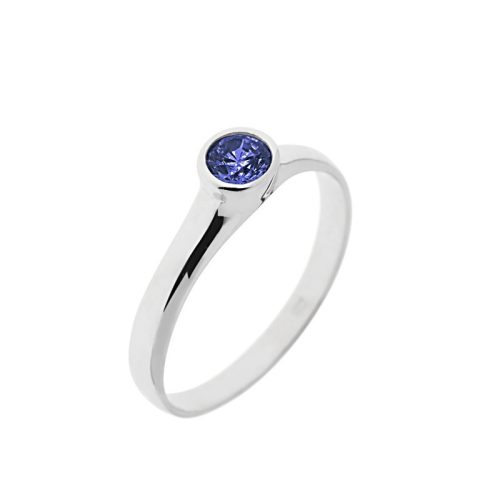 Capri Manhattan Oceanblue Zafír  14kt  0.20ct Eljegyzési gyűrű