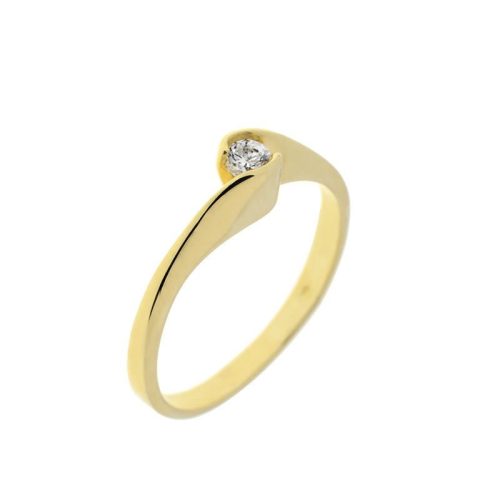 Capri Tiny Elegance Gyémánt 14kt  0.10ct Eljegyzési gyűrű