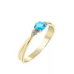   Capri Simple Elegance Swiss Topáz 14kt  0.31ct Eljegyzési gyűrű