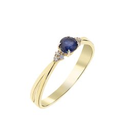   Capri Simple Elegance  Oceanblue Zafír  14kt  0.34ct Eljegyzési gyűrű