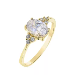 Capri Oslo Fehér Topáz  14kt  0.80 ct eljegyzési gyűrű
