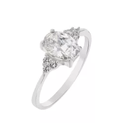Capri Oslo Fehér Topáz  14kt  0.80 ct eljegyzési gyűrű