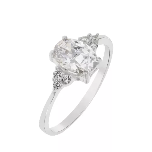 Capri Oslo Fehér Topáz  14kt  0.80 ct eljegyzési gyűrű