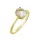 Capri Oslo Simple Fehér Topáz  14kt 0.80 ct gyűrű
