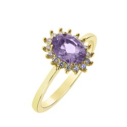   Capri Wonder of Egypt Tanzanit 14kt  0.65ct Eljegyzési gyűrű