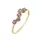 Capri Colors of Tenerife Pink és Fehér Zafír  14kt  0.22ct gyűrű