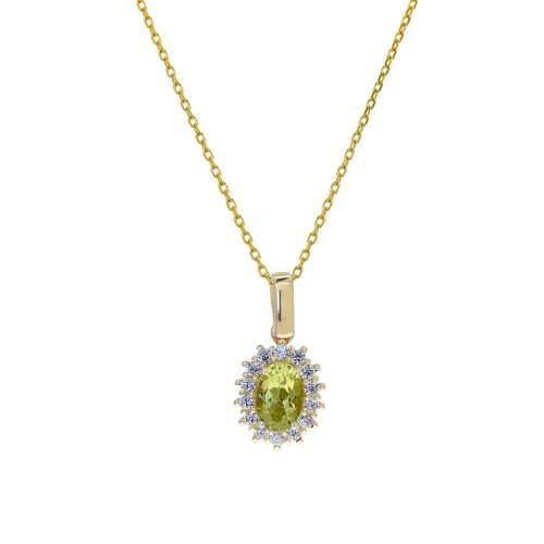 Capri Venezia Dream Olivin 14kt  0.9 ct nyaklánc és medál